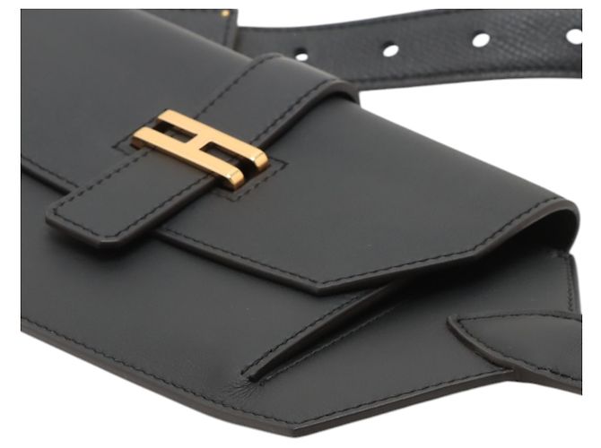 Borsa a cintura Hermès Black Swift Elan Pocket 24 Nero - vista 5