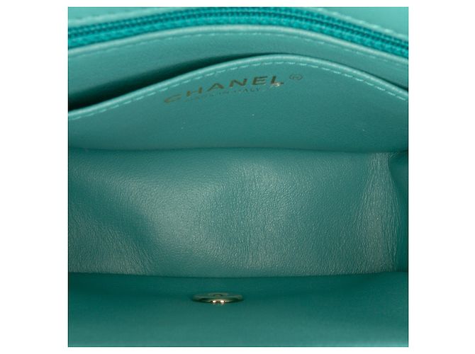 Chanel Green Mini Square Classic Lambskin Single Flap Vert - vue 4