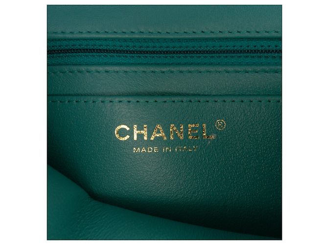 Chanel Green Mini Square Classic Lambskin Single Flap Vert - vue 5