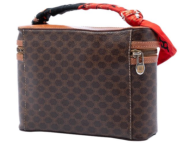 16 Céline Celine Brown Macadam Coated Canvas Vanity Bag - view 2