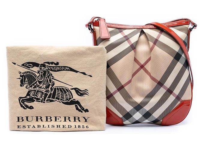 Burberry Beige Supernova Check Coated Canvas Dryden Crossbody - vista 6