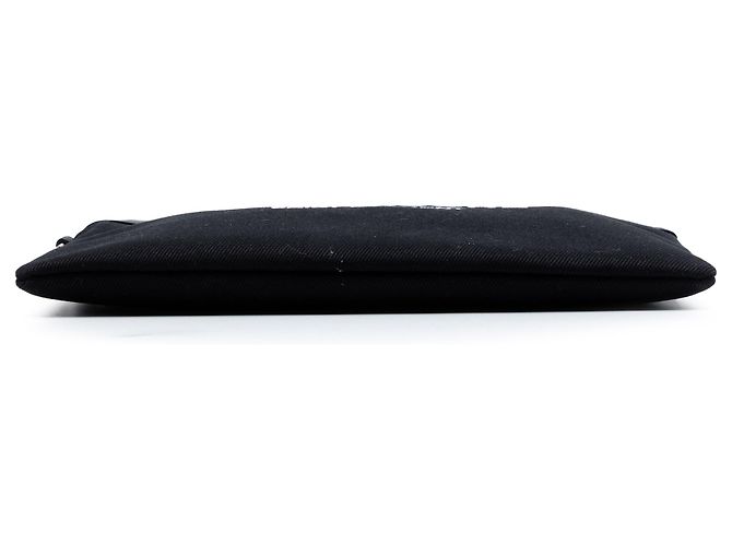 Saint Laurent Clutch aus schwarzem Canvas Rive Gauche - Ansicht 3