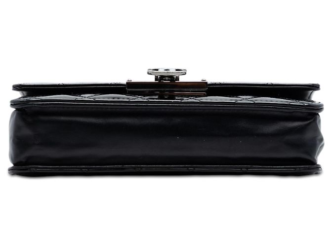 Wallet On Chain Portafoglio con Catena Chanel Black Quilted Patent Golden Class Nero - vista 3