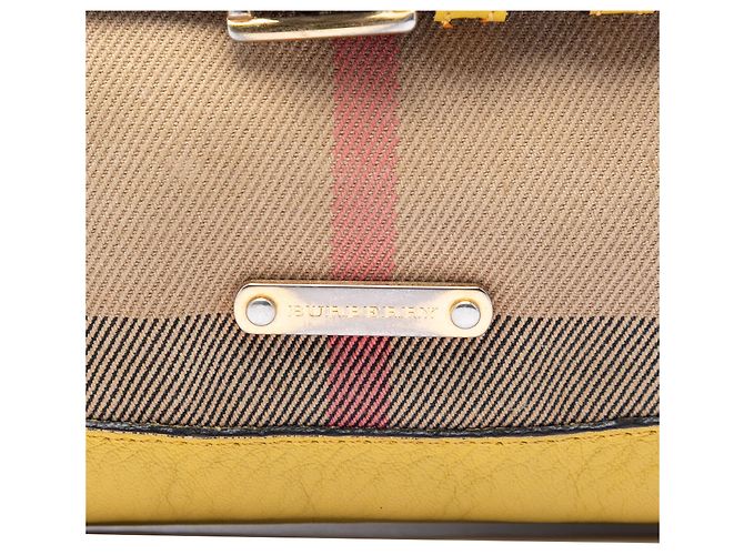 Burberry Beige House Check Canvas Bridle Langford Crossbody - vue 5