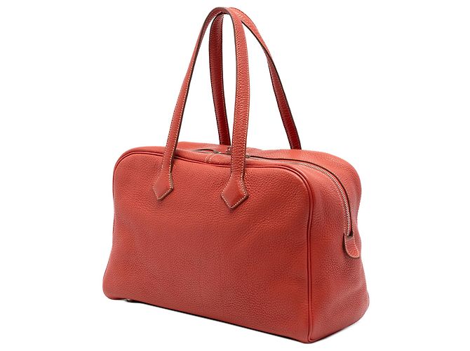 Hermès Red Clemence Victoria II 35 Vermelho - vista 2