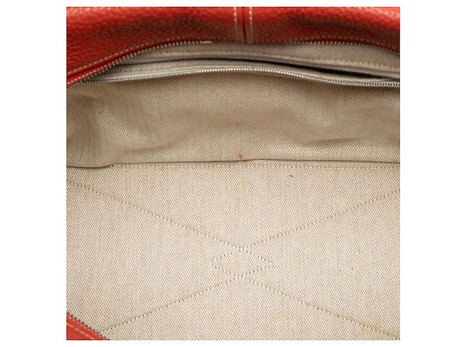 Hermès Red Clemence Victoria II 35 Vermelho - vista 4