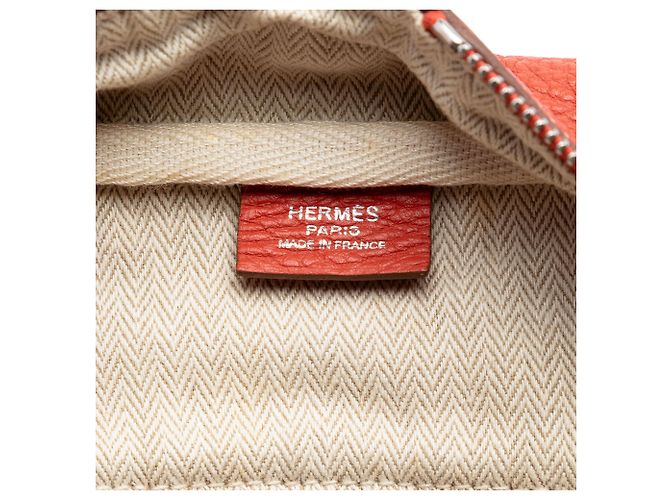 Hermès Red Clemence Victoria II 35 Vermelho - vista 5