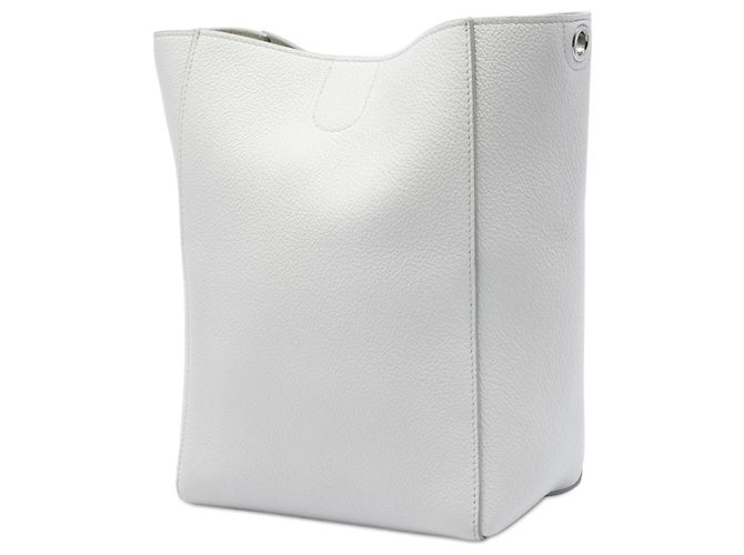 Céline Borsa a secchiello Seau Sangle in pelle di vitello a grana morbida bianca Celine Small Bianco - vista 2