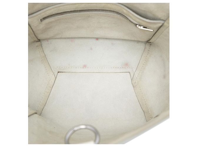 Céline Borsa a secchiello Seau Sangle in pelle di vitello a grana morbida bianca Celine Small Bianco - vista 4