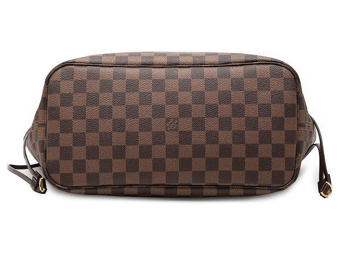 Louis Vuitton Marrone Damier Ebene Neverfull MM - vista 3