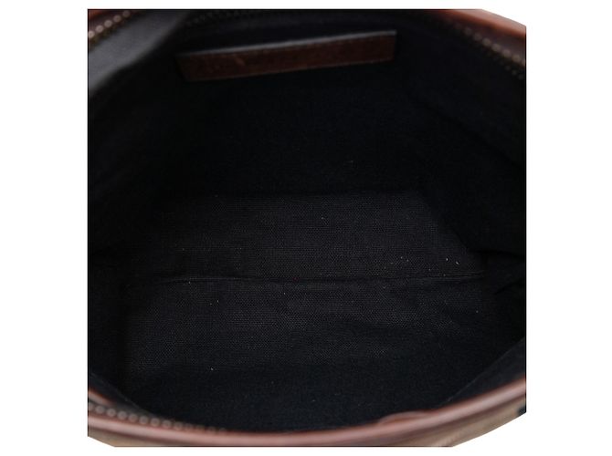 Borsa a tracolla Burberry Beige Exploded Check Canvas - vista 4