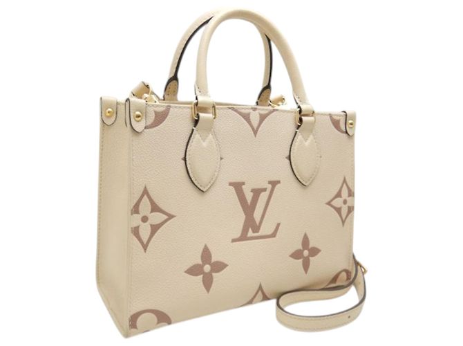 Louis Vuitton Beige Bicolor Monogram Empreinte Giant Onthego PM - vista 19