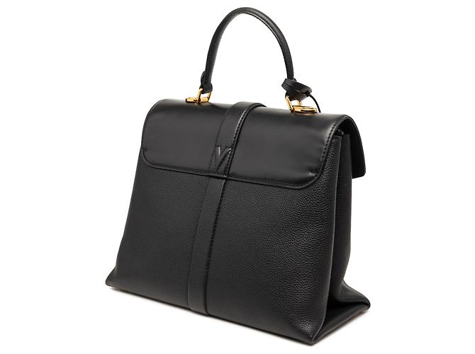 Louis Vuitton Rose Des Vents MM en piel de becerro granulada y lisa negra Negro - vista 2