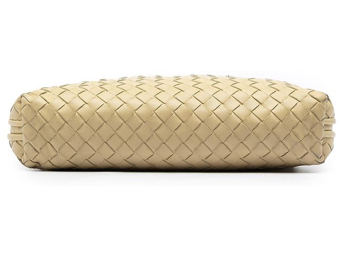 Bottega Veneta Borsa a tracolla in nappa gialla Intrecciato Nodini - vista 3