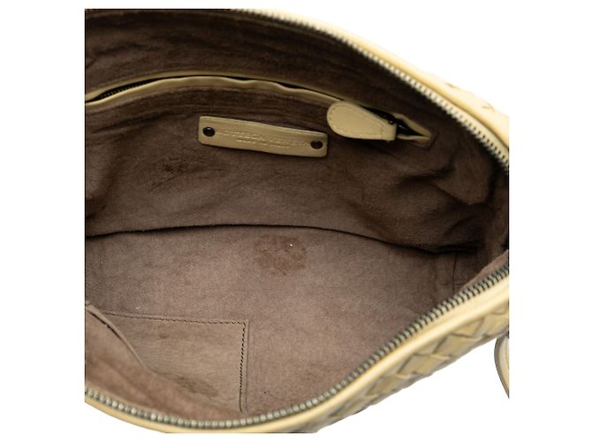 Bottega Veneta Borsa a tracolla in nappa gialla Intrecciato Nodini - vista 4