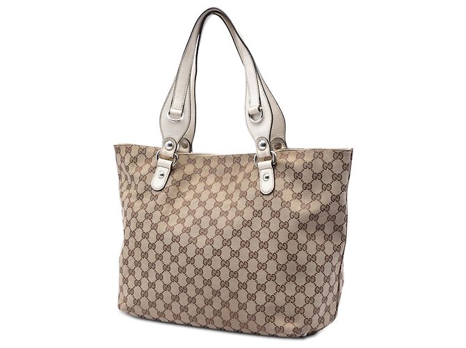 Gucci Beige Medium GG Canvas Icon Bit Tote - Ansicht 2