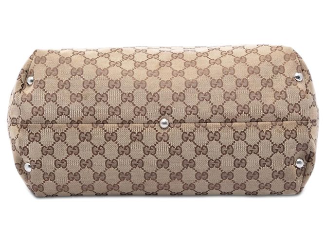 Gucci Beige Medium GG Canvas Icon Bit Tote - Ansicht 3