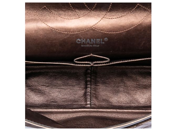 Chanel Brown Metallic Aged Calfskin Reissue 2.55 Double Flap 227 Marrone Bronzo - vista 4