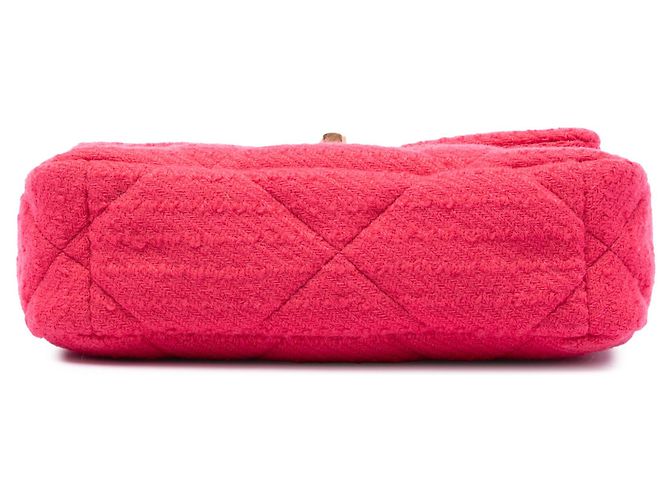 Chanel Pink Medium Tweed 19 Flap Rosa - vista 3