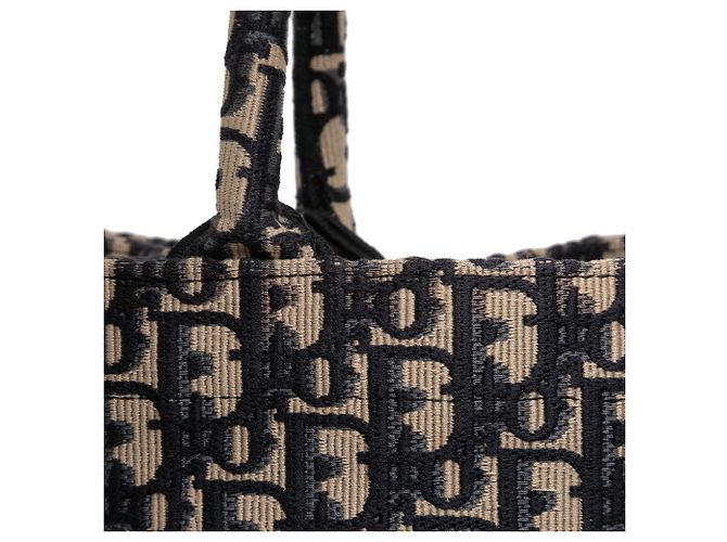 Tote Book in tela ricamata Oblique blu di Dior, misura Medium Blu navy - vista 7