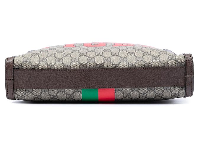 Borsa Gucci Beige GG Supreme Web Tiger - vista 3