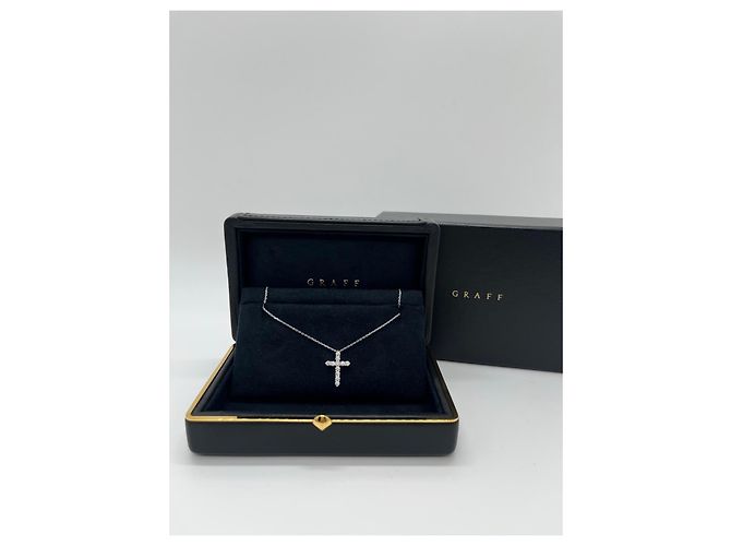 Collana Graff Classic Graf in Oro Bianco e Diamanti Argento - vista 3