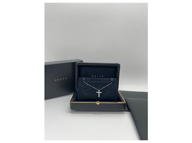 Collana Graff Classic Graf in Oro Bianco e Diamanti Argento - vista 4