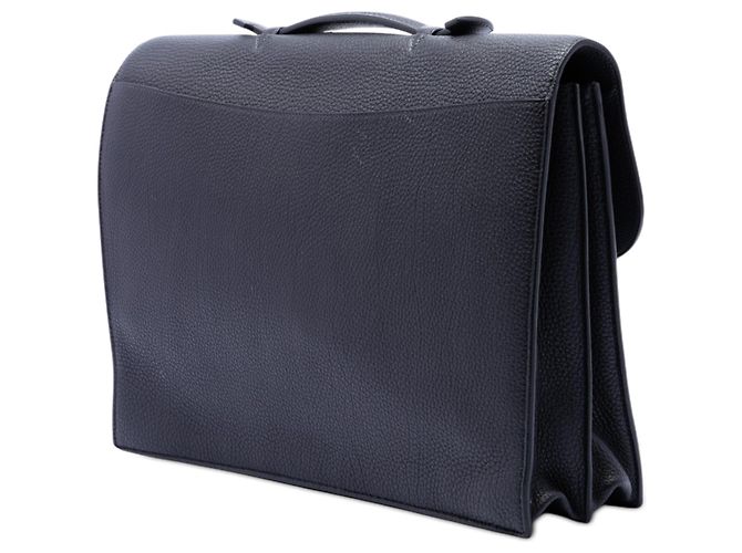 Hermès Sac A Depeches 38 in Togo nero - vista 2