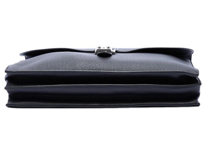 Hermès Sac A Depeches 38 in Togo nero - vista 3