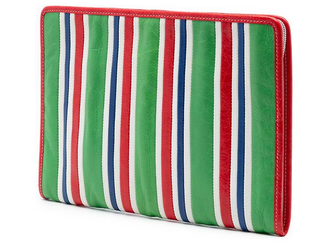 Clutch Bazar in agnello verde Balenciaga - vista 2