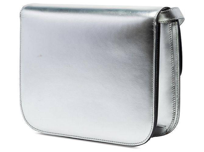 Céline Celine Silver Medium Calfskin Classic Box Silber - Ansicht 2