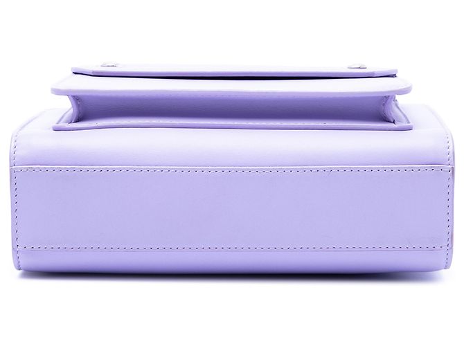 Mini Tote da taschino in pelle viola Burberry Porpora Lavanda - vista 3