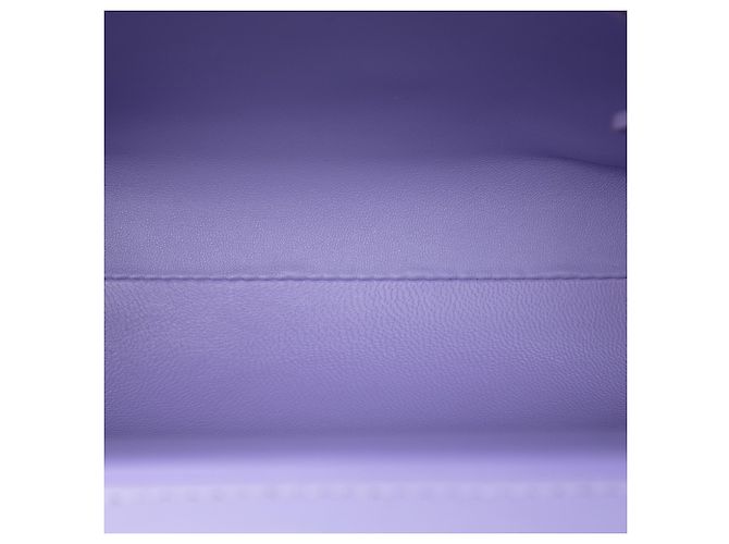 Mini Tote da taschino in pelle viola Burberry Porpora Lavanda - vista 4