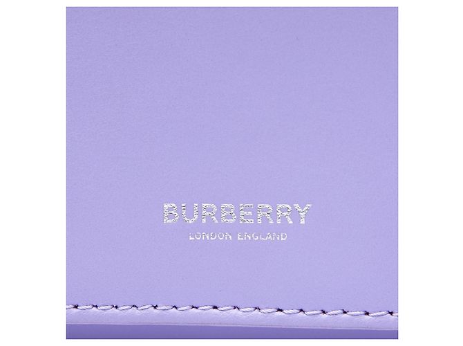 Mini Tote da taschino in pelle viola Burberry Porpora Lavanda - vista 5