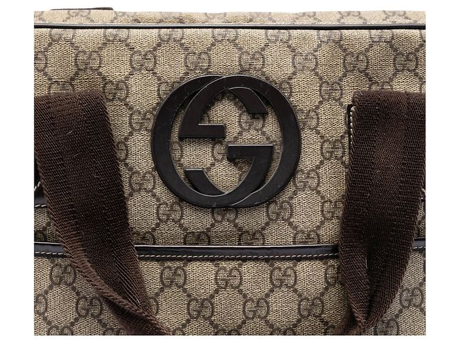 Valigetta Gucci Beige GG Supreme Interlocking G - vista 5