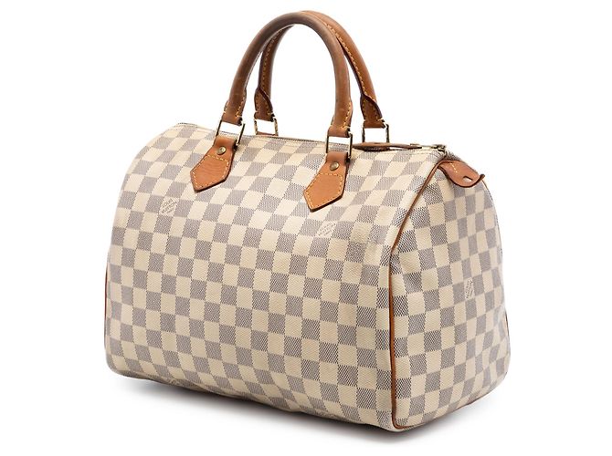 Louis Vuitton White Damier Azur Speedy 30 Branco - vista 2