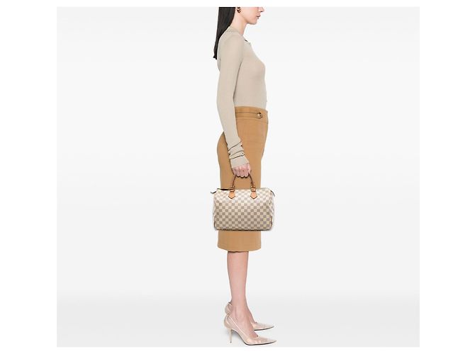 Louis Vuitton White Damier Azur Speedy 30 Branco - vista 6