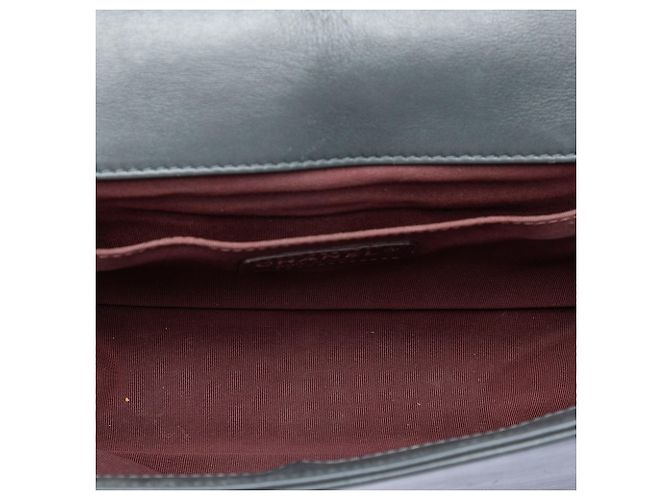 Chanel Gray Old Medium Chevron Lambskin Boy Flap Marrone Grigio antracite - vista 4