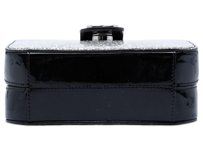 Borsa Camera Chanel Silver Glitter Patent Evening On The Moon Argento - vista 3