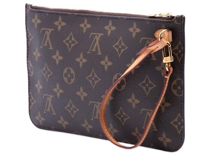 Pochette Louis Vuitton Brown Monogram Neverfull MM Marrone - vista 2