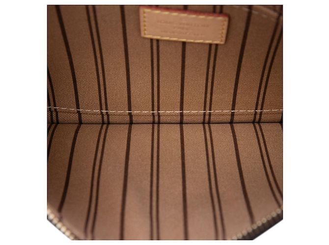 Pochette Louis Vuitton Brown Monogram Neverfull MM Marrone - vista 4