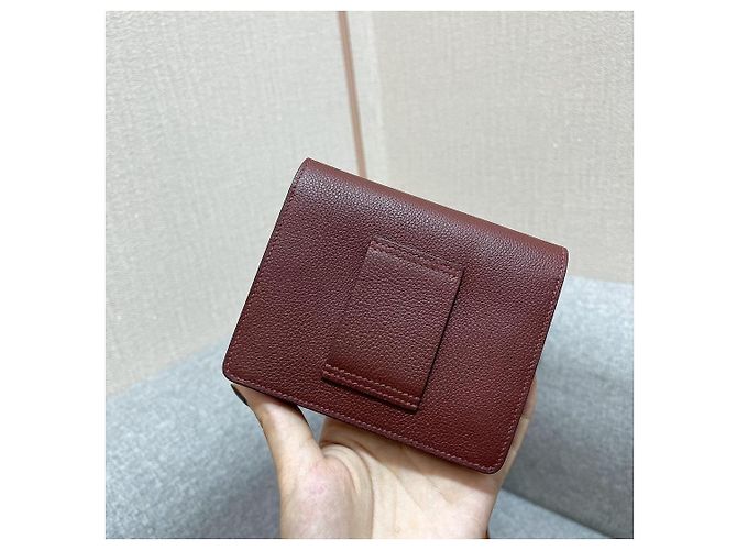 Cartera Hermès Roulis Slim en cuero rojo Roja - vista 6