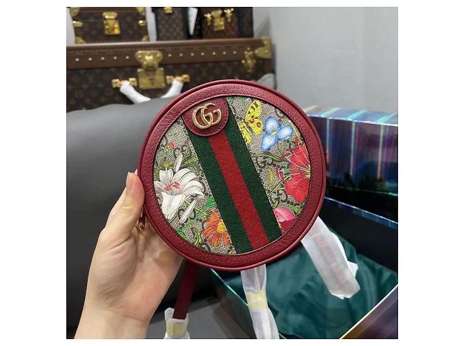 Gucci Borsa a Spalla Round Petal Bloom Rossa Rosso - vista 3