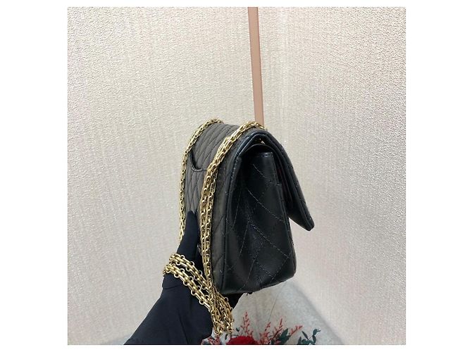 Chanel 2.55 Piccola Borsa a Catena in Pelle Matelassé Nera Nero - vista 5