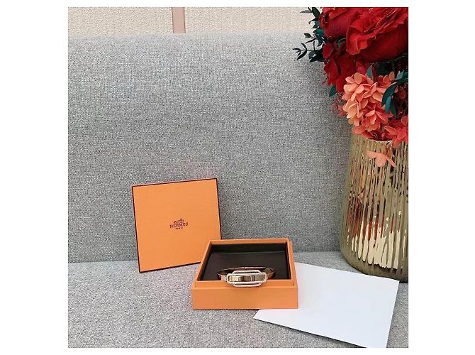 Bracciale Hermès Attelage Oro Rosa e Diamanti D'oro - vista 3