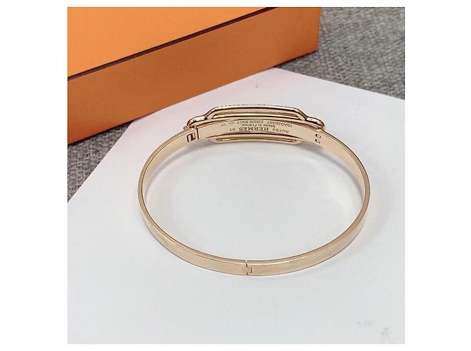 Bracciale Hermès Attelage Oro Rosa e Diamanti D'oro - vista 4