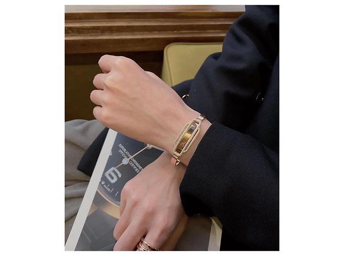 Bracciale Hermès Attelage Oro Rosa e Diamanti D'oro - vista 5