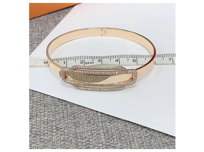 Bracciale Hermès Attelage Oro Rosa e Diamanti D'oro - vista 7