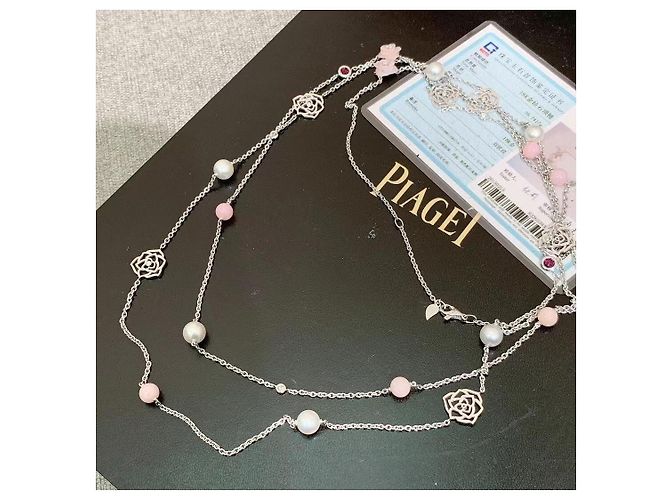 Collana Piaget Rose Series of Countess in tormalina rosa e diamanti Argento - vista 3