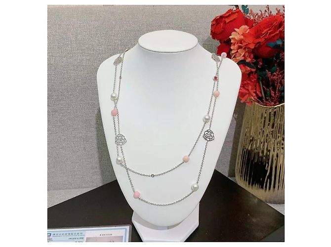 Collana Piaget Rose Series of Countess in tormalina rosa e diamanti Argento - vista 4